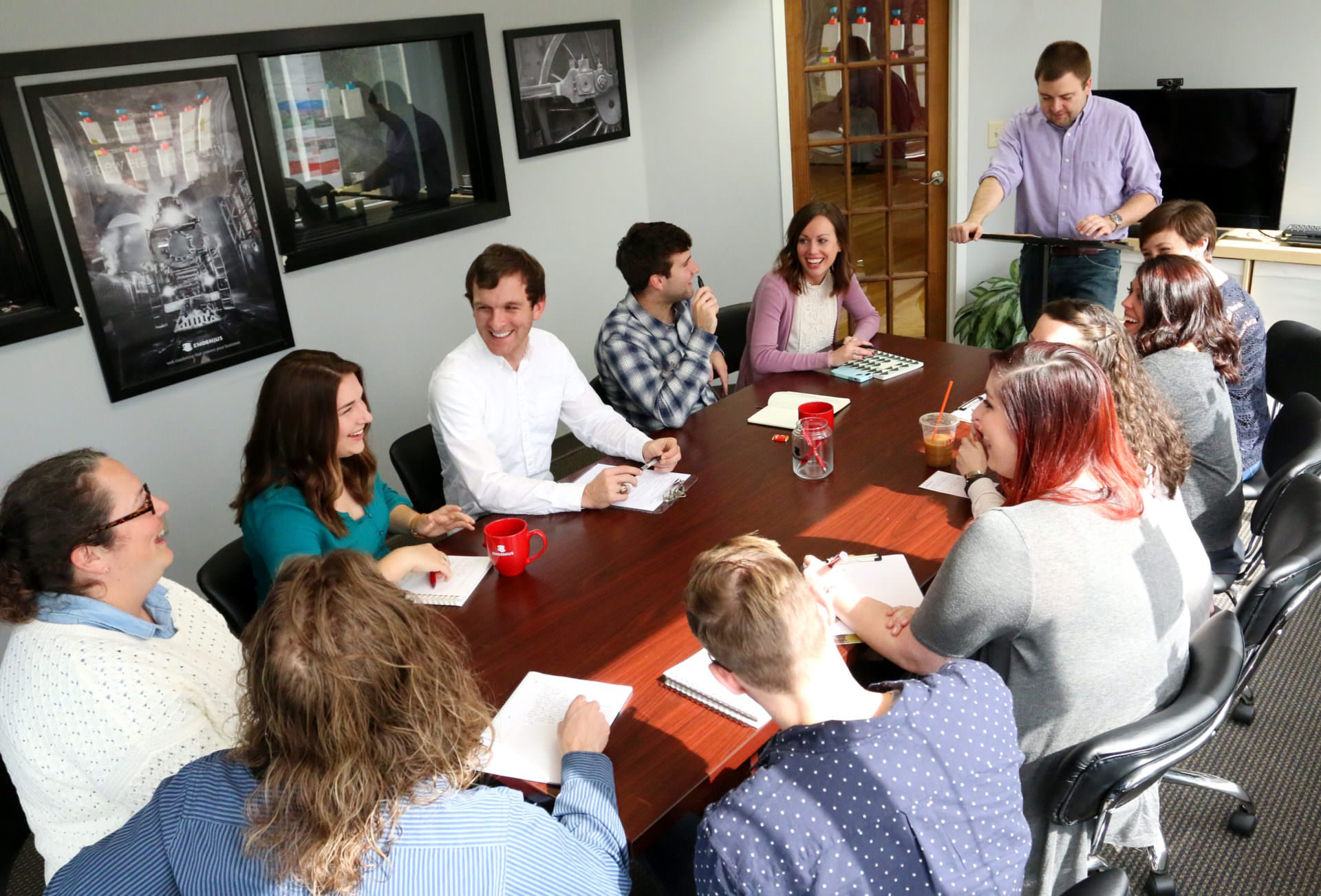 Engenius team around a conference table