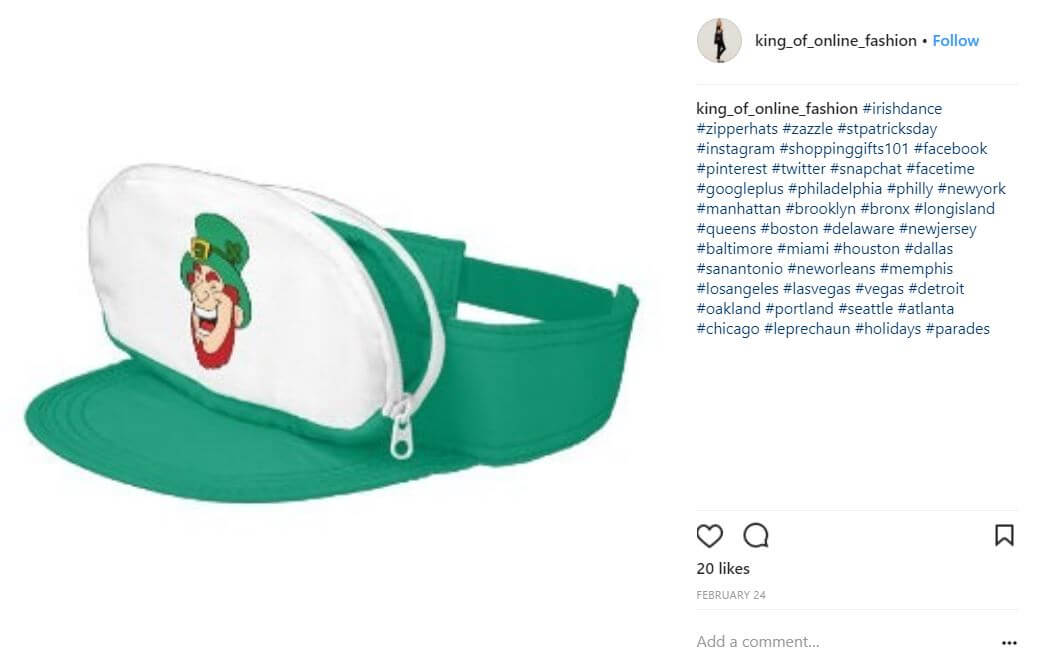 St. Patrick's Day Visor Pouch