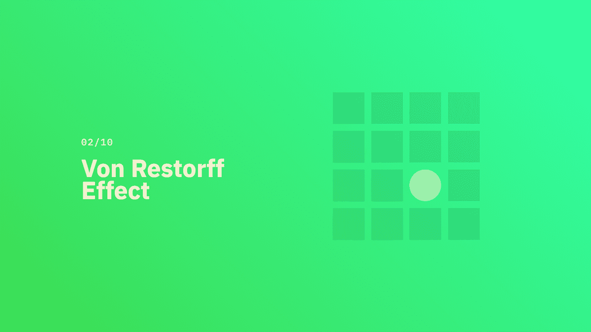 Von Restorff Effect - Source: lawsofux.com